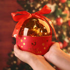 Red and green Christmas gift box for cookies and sweets presentation