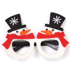 Holiday letter-themed Christmas glasses frame with festive decorative elements