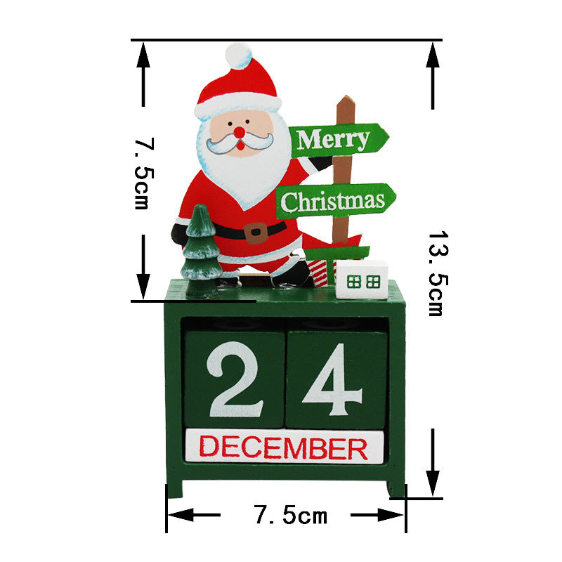 Snowman wooden ornament for Christmas countdown calendar tradition