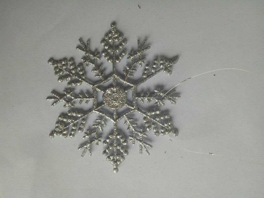 Light blue snowflake ornament hanger for Christmas tree