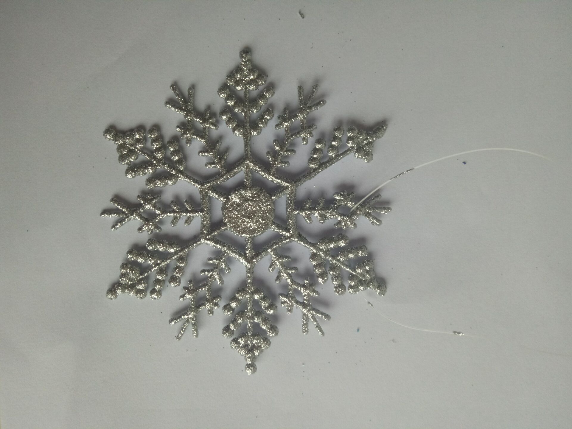 Light blue snowflake ornament hanger for Christmas tree