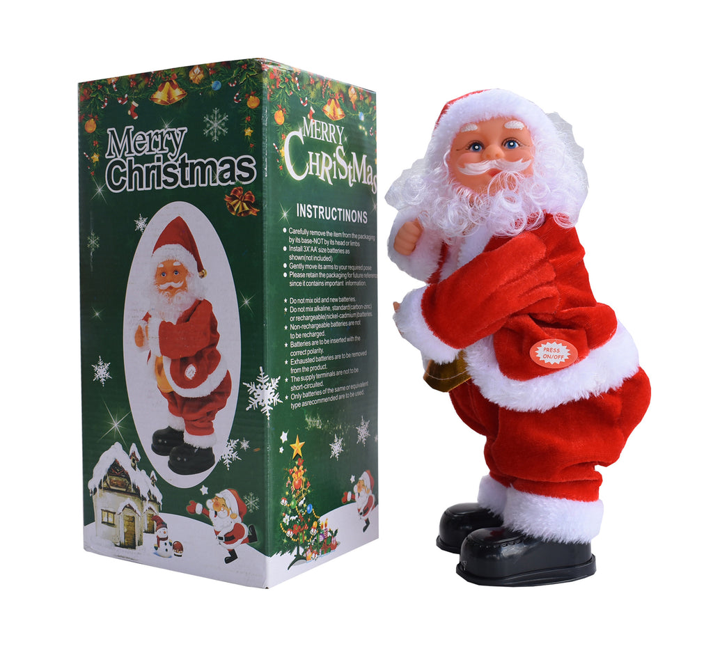 Electric hip-shaking music Santa Christmas ornament with festive design