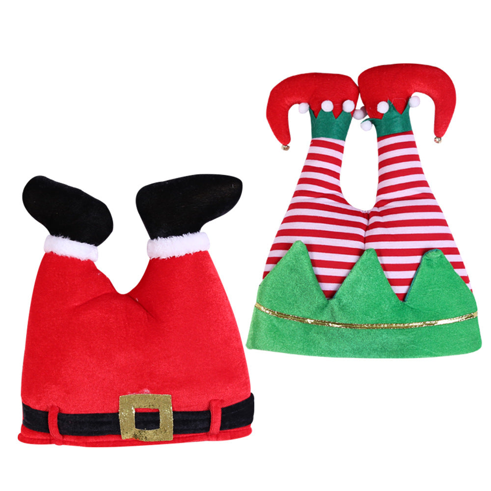Cozy red Christmas hat in soft flannel fabric for holiday warmth Main image