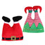 Cozy red Christmas hat in soft flannel fabric for holiday warmth