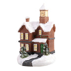 Small house village scene resin ornament for Christmas decor