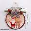 Rustic wooden Christmas hang tag ornament on string