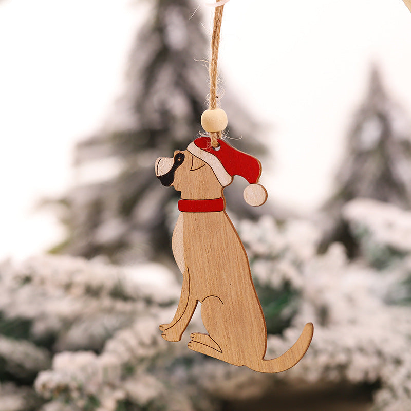 Faith-inspired wooden ornament with evergreen tree design holiday decoration