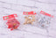 Red flocked Christmas bow set displayed together - Simple Christmas Bow