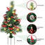 Solar Christmas tree lawn lamp glowing outdoors
