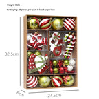 Light Champagne Gold painted Christmas pendants suitable for tree decorating and gift wrapping