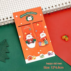 Set of four Christmas magnetic bookmarks displayed together