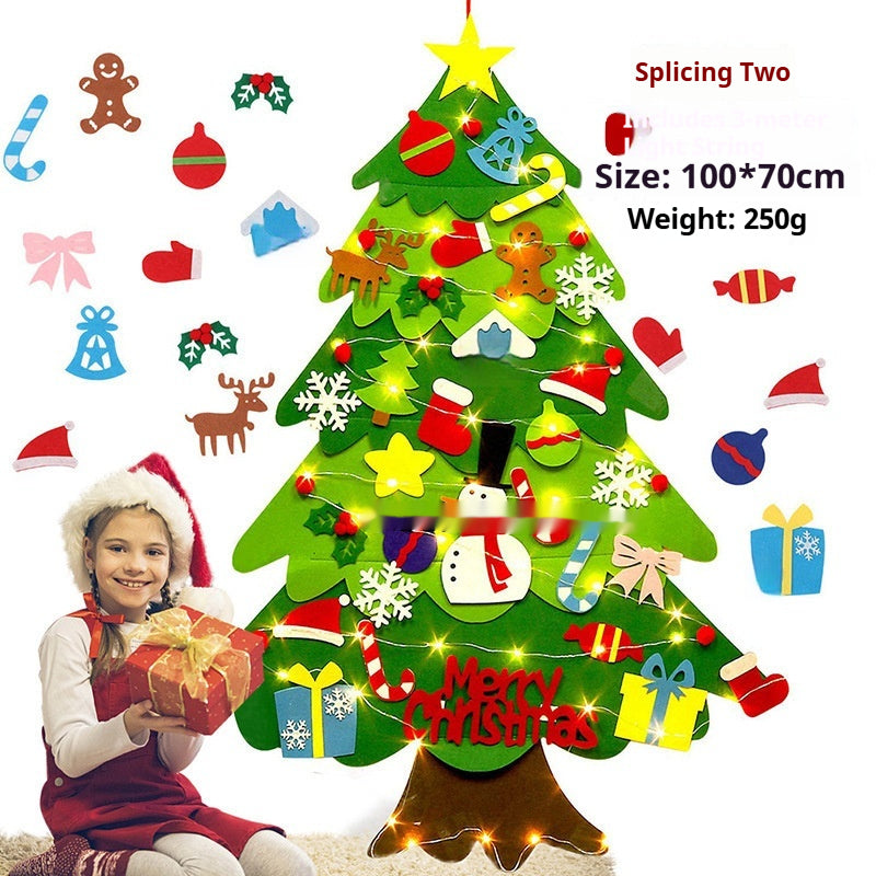 Handmade felt Christmas calendar kit displayed as a festive hanging ornament Main image