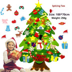 Handmade felt Christmas calendar kit displayed as a festive hanging ornament