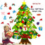 Handmade felt Christmas calendar kit displayed as a festive hanging ornament