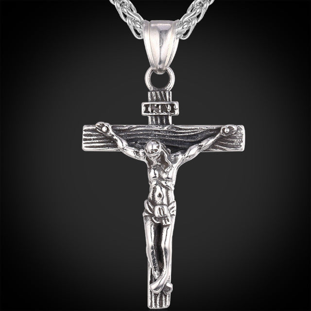 Jesus stainless steel pendant necklace for everyday faith wear