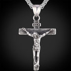 Jesus stainless steel pendant necklace for everyday faith wear