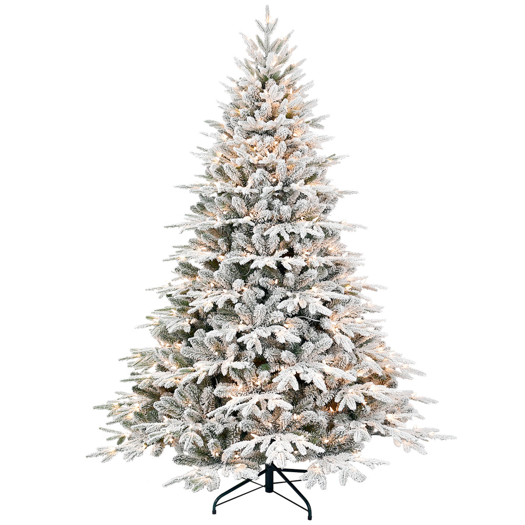 Pre-lit tree with warm white lights for Christmas ambiance
