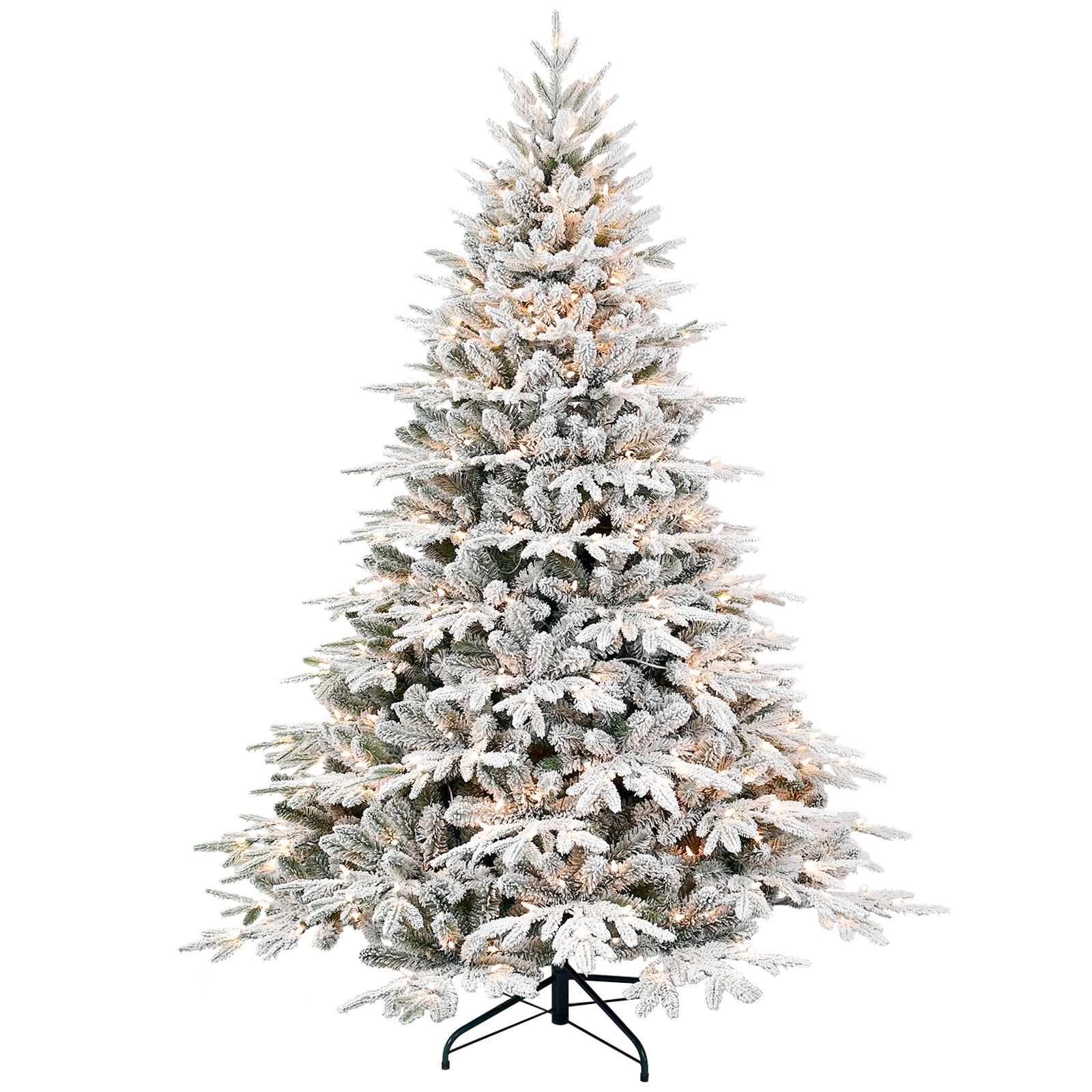 Pre-lit tree with warm white lights for Christmas ambiance
