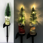 Outdoor Christmas yard lamp with glowing light effect