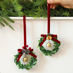 Festive bell garland ornament showcasing European American holiday style