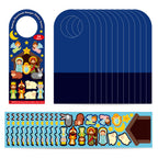 12 Christmas story stickers featuring nativity figures for creative play