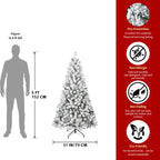 Stacked boxes showing compact storage of disassembled flocked tree