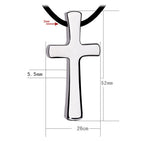 Stainless steel cross pendant with certificate of authenticity