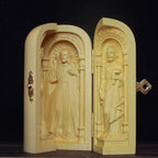 Handcrafted boxwood relic ornament in traditional style