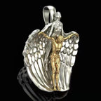 Holy angel and Christ pendant styled for Christian jewelry gifts