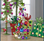Iron desktop tree in living room during Christmas season