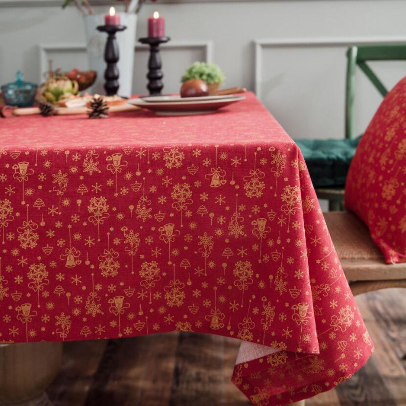 Holiday home decor tablecloth for Christian gatherings