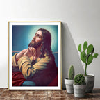 Simple stylish religious diamond art mosaic for home prayer spaces