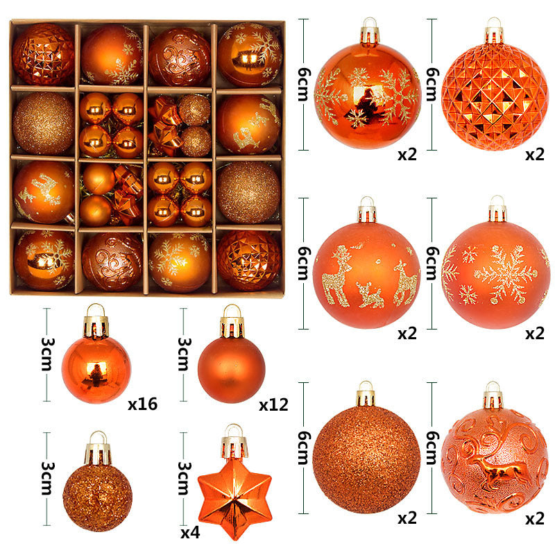 Christmas ornament ball set with modern minimalist style for home decor