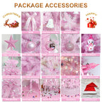 Elegant pink Christmas tree centerpiece for holiday home decor and faith celebrations