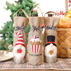 Christmas bottle covers set for holiday entertaining and gifting