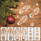 Christmas Footprints Hollow Out Template Ruler - Christian Home Decor