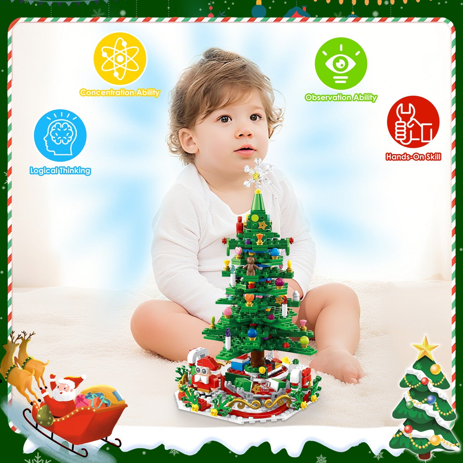 Christmas countdown calendar with 24 surprise boxes for children