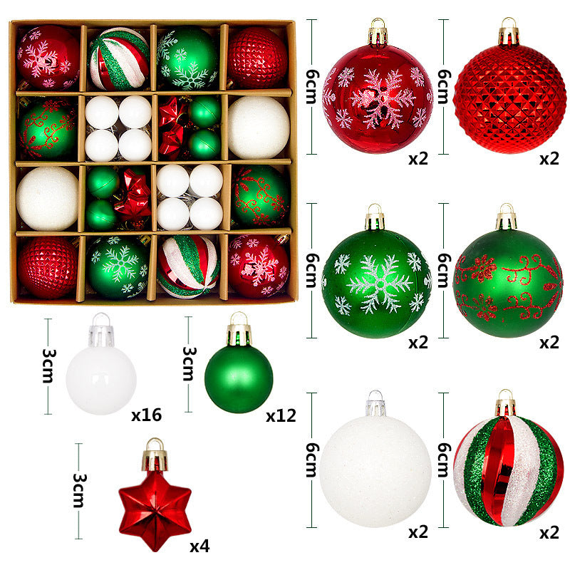 Painted Christmas ornament balls in gift box for festive home decor Main image