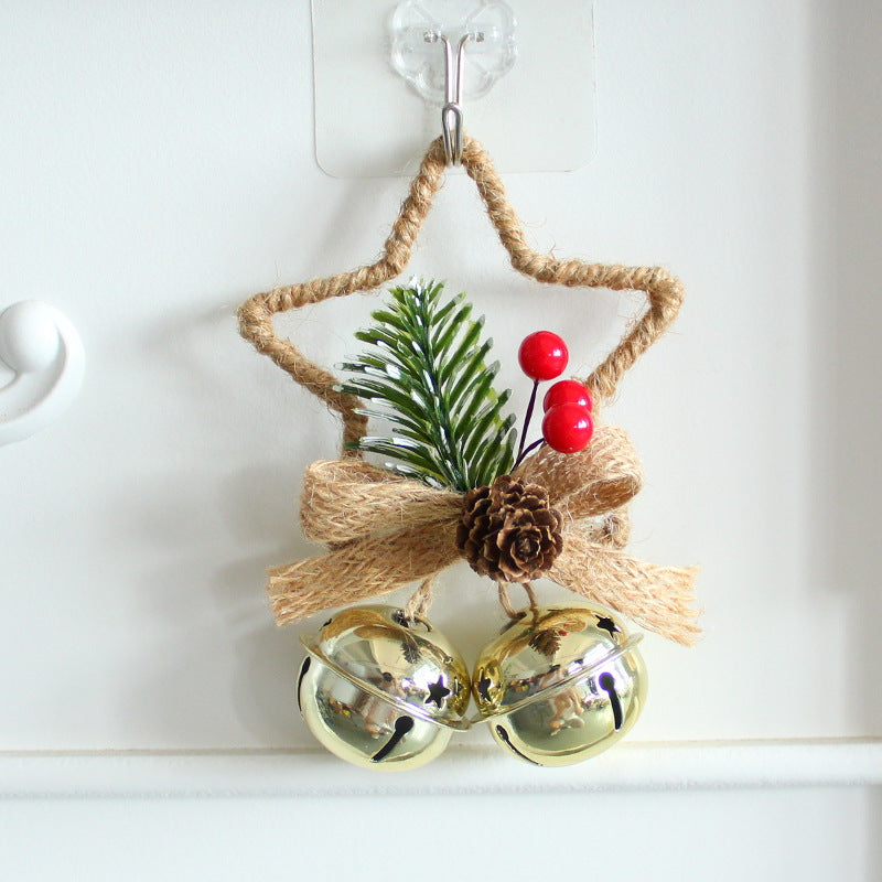 Star bell Christmas ornament styled as festive home decor accent piece