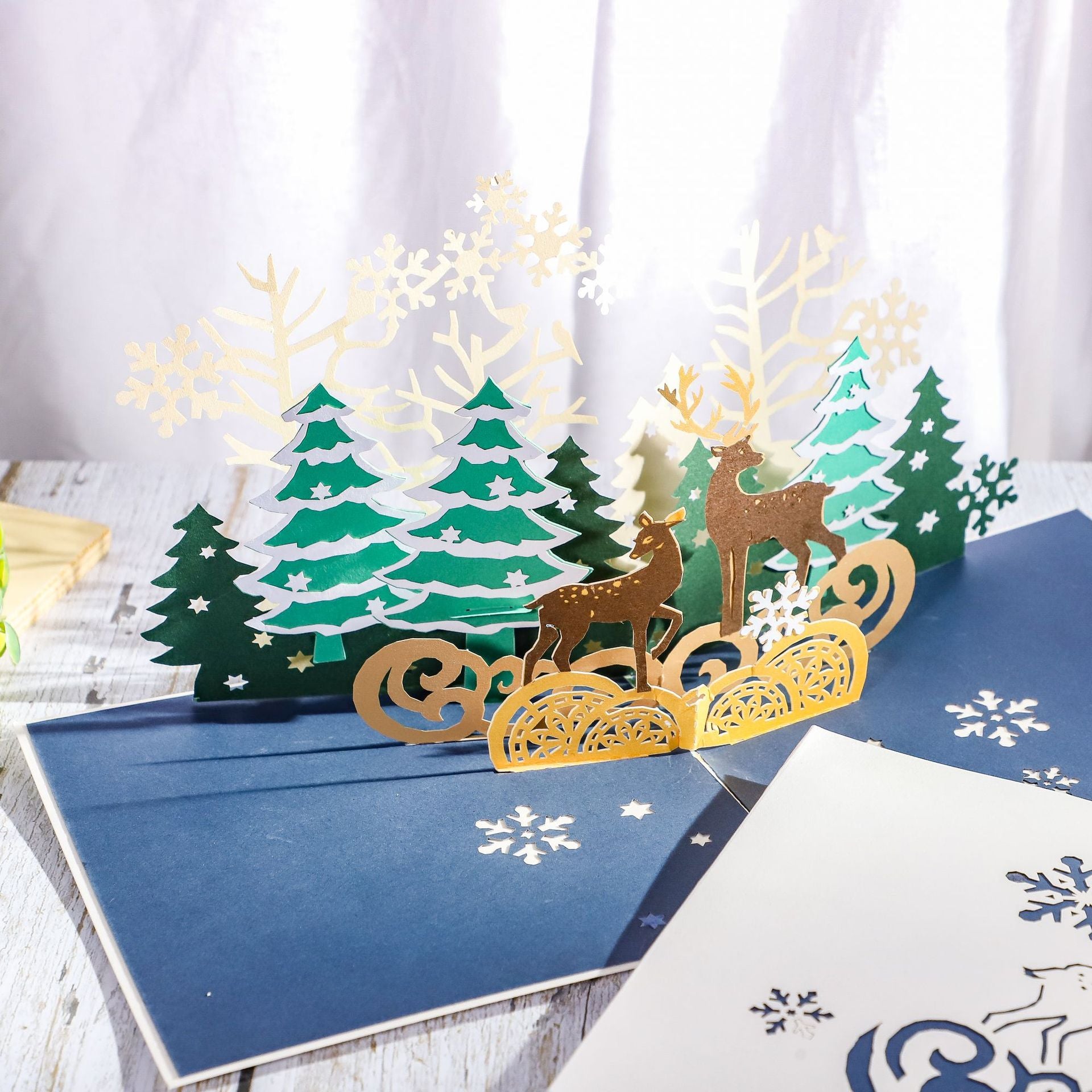 Christmas stationery set with elk design perfect for seasonal correspondence