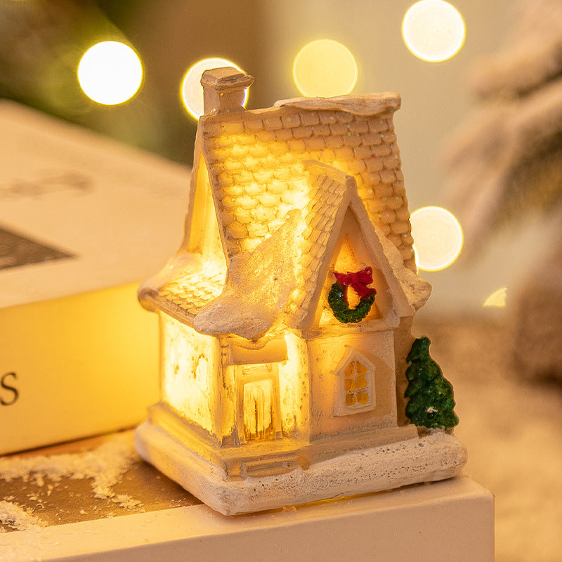 Christmas white house decoration with festive appeal
