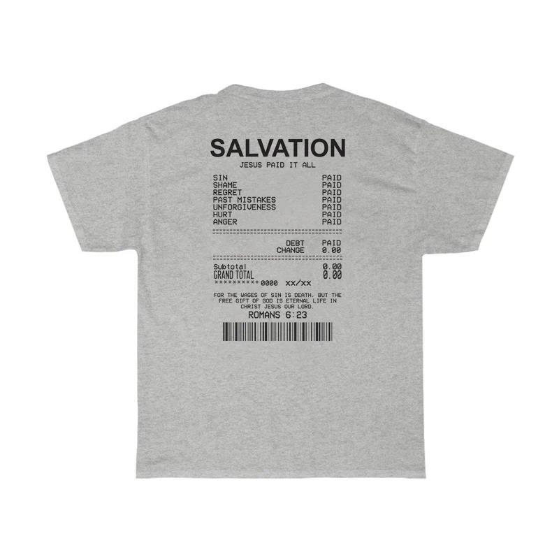 Pink short sleeve t-shirt with faith back print