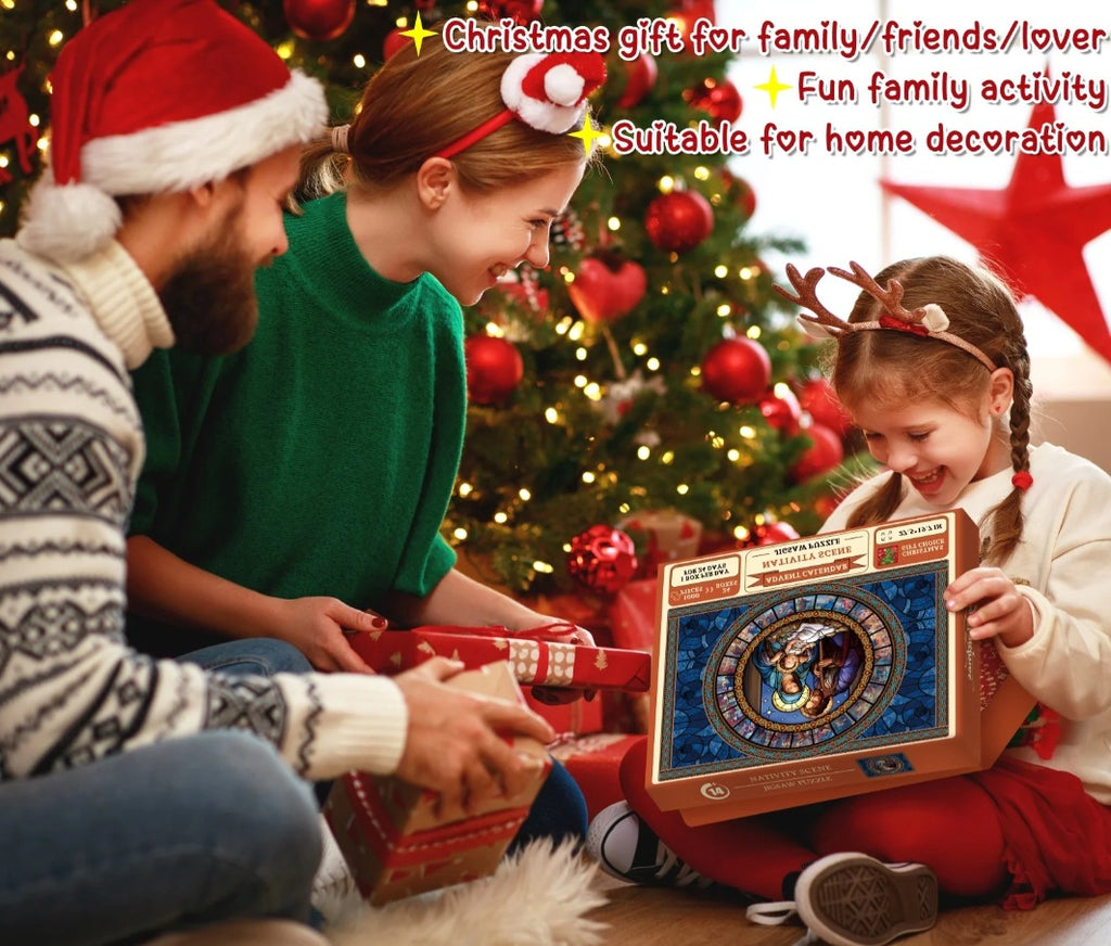 Jesus-style paper Advent calendar puzzle displaying a beautiful religious illustration