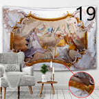 Christian devotional wall tapestry with elegant printed design
