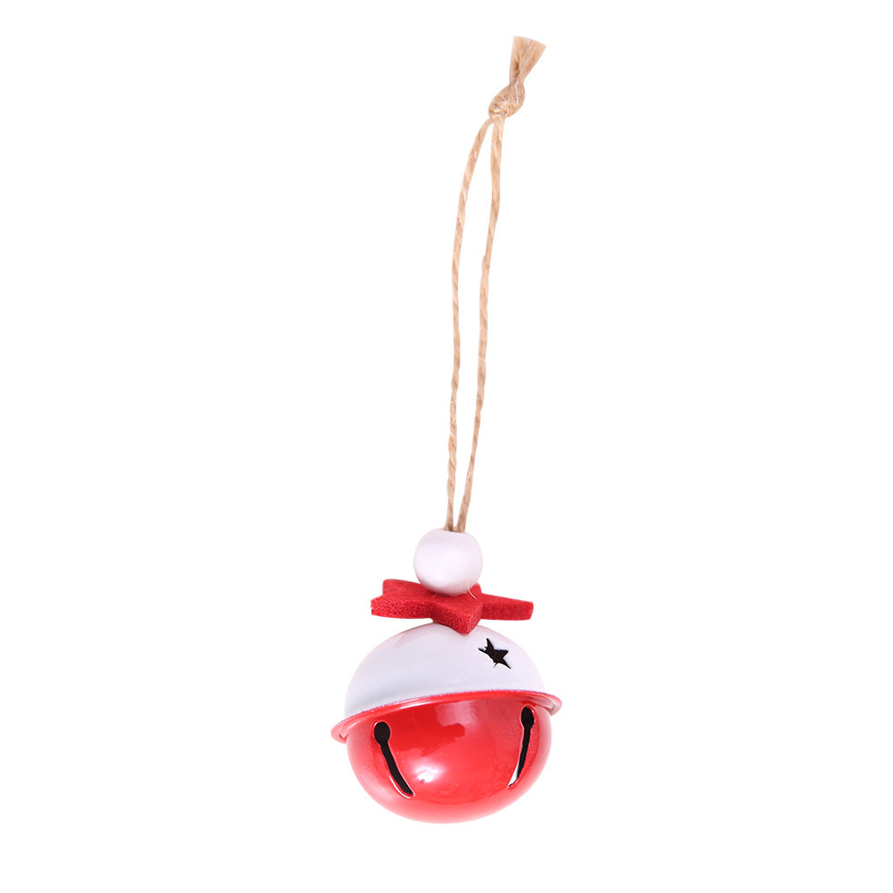 Red and white Christmas bell ornament hanging Main image