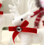Festive plush moose toy representing woodland Christmas decorations