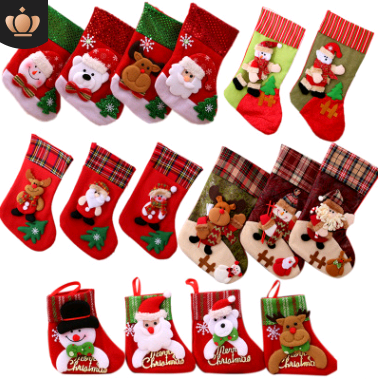 Sequined Christmas stocking with sparkle design for holiday decorating and faith celebrations