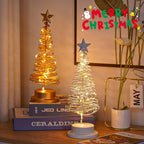 White Christmas tree light ornament standing elegantly on tabletop