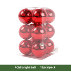 Red Electroplated Christmas Ornament Balls - 12 Pack Festive Tree Decorations - Christian Jewelry