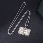 Unisex Christian pendant with turnable book design